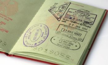 Reisepass mit Stempeln