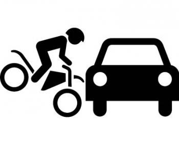 Icon Fahrrad rammt Auto
