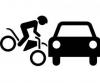 Icon Fahrrad rammt Auto