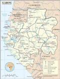 Karte Gabun / Gabon von Unicef Karte Gabun / Gabon von Unicef