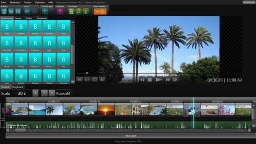 Screenshot der Software threecubes Fotoshow HD