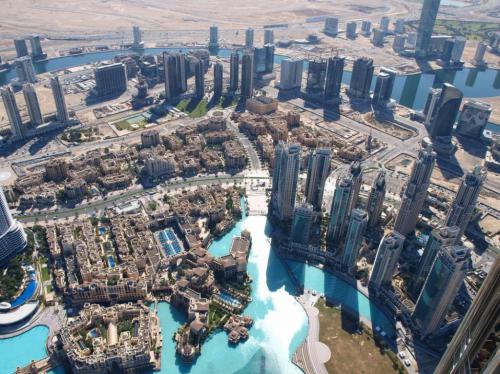 Dubai Skyline aus der Luft fotografiert