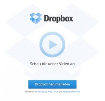 Dropbox Startseite