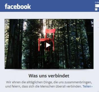 Facebook Ausschnitt Startseite