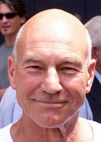 Patrick Stewart mit Glatze