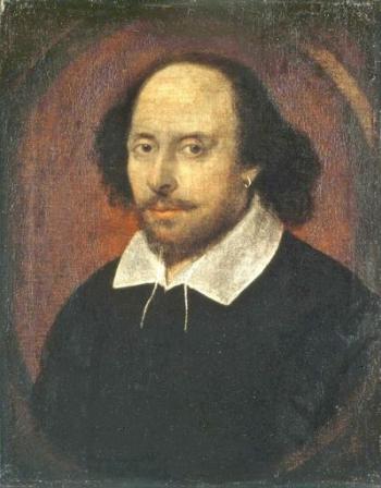 Shakespeare mit (Halb)Glatze