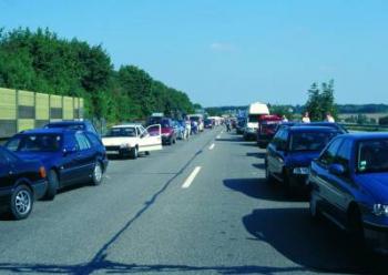 Stau auf der Autobahn